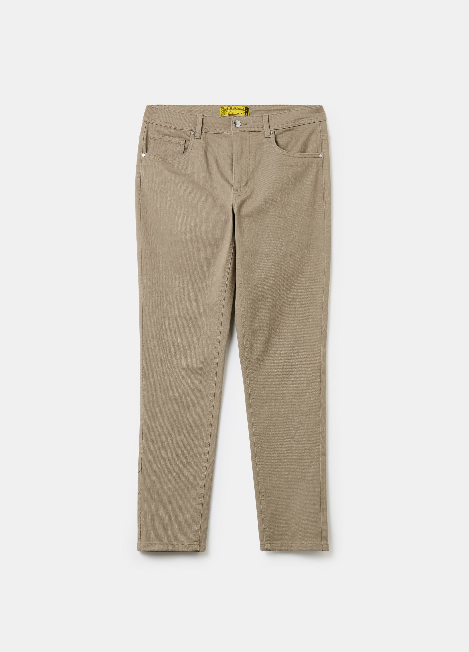 Stretch twill trousers with five pockets