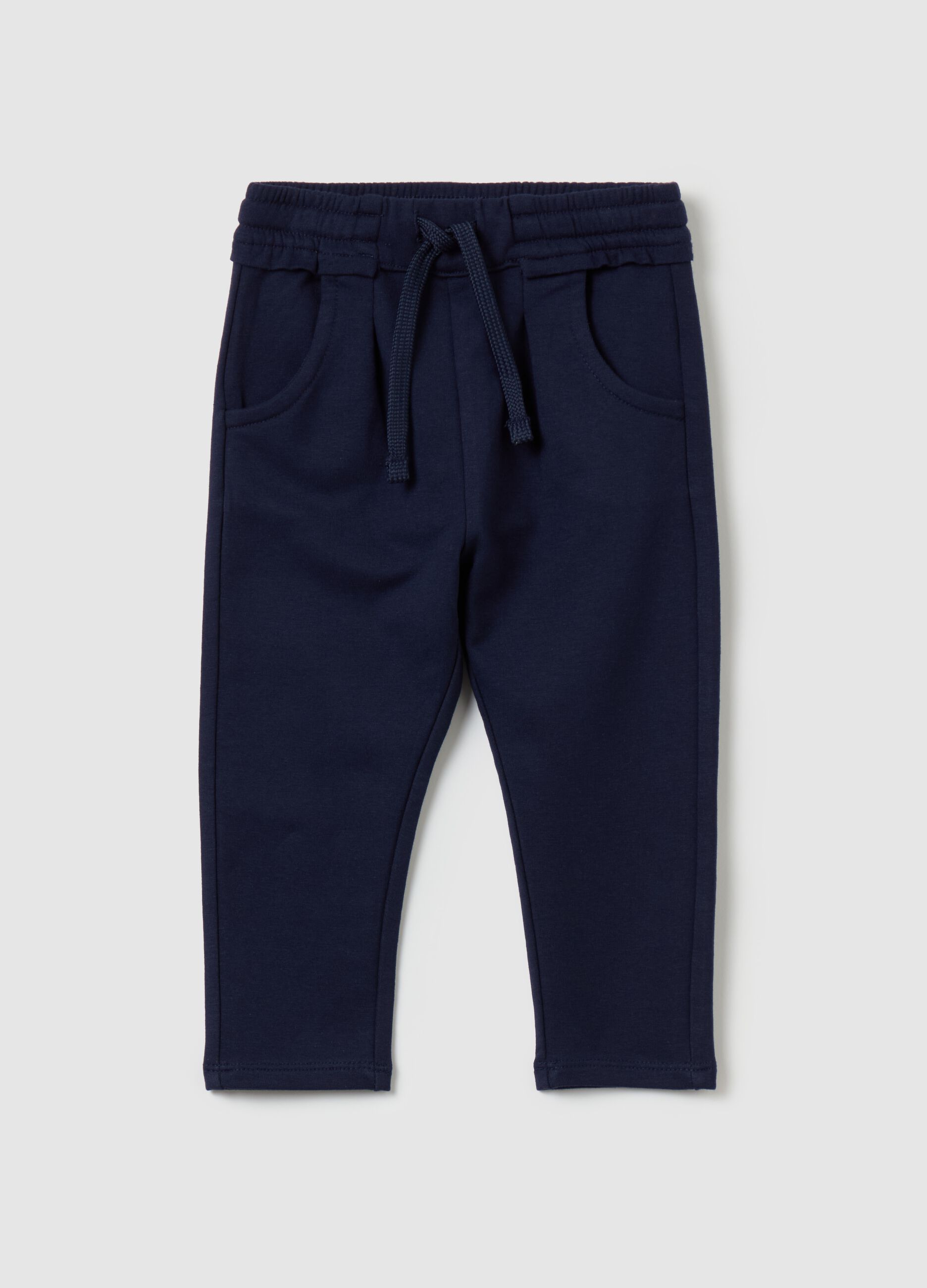 French terry joggers with drawstring