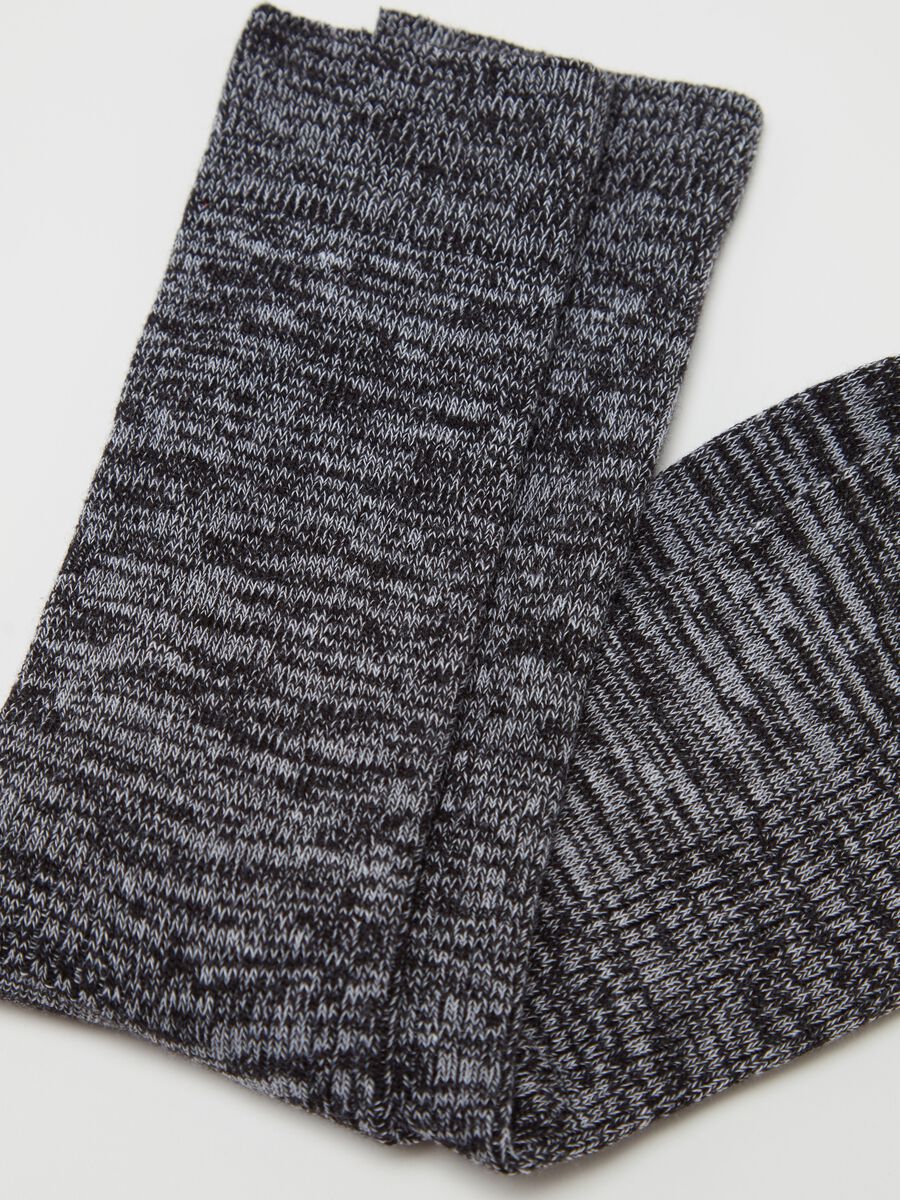 Stretch midi socks with ribbing_2