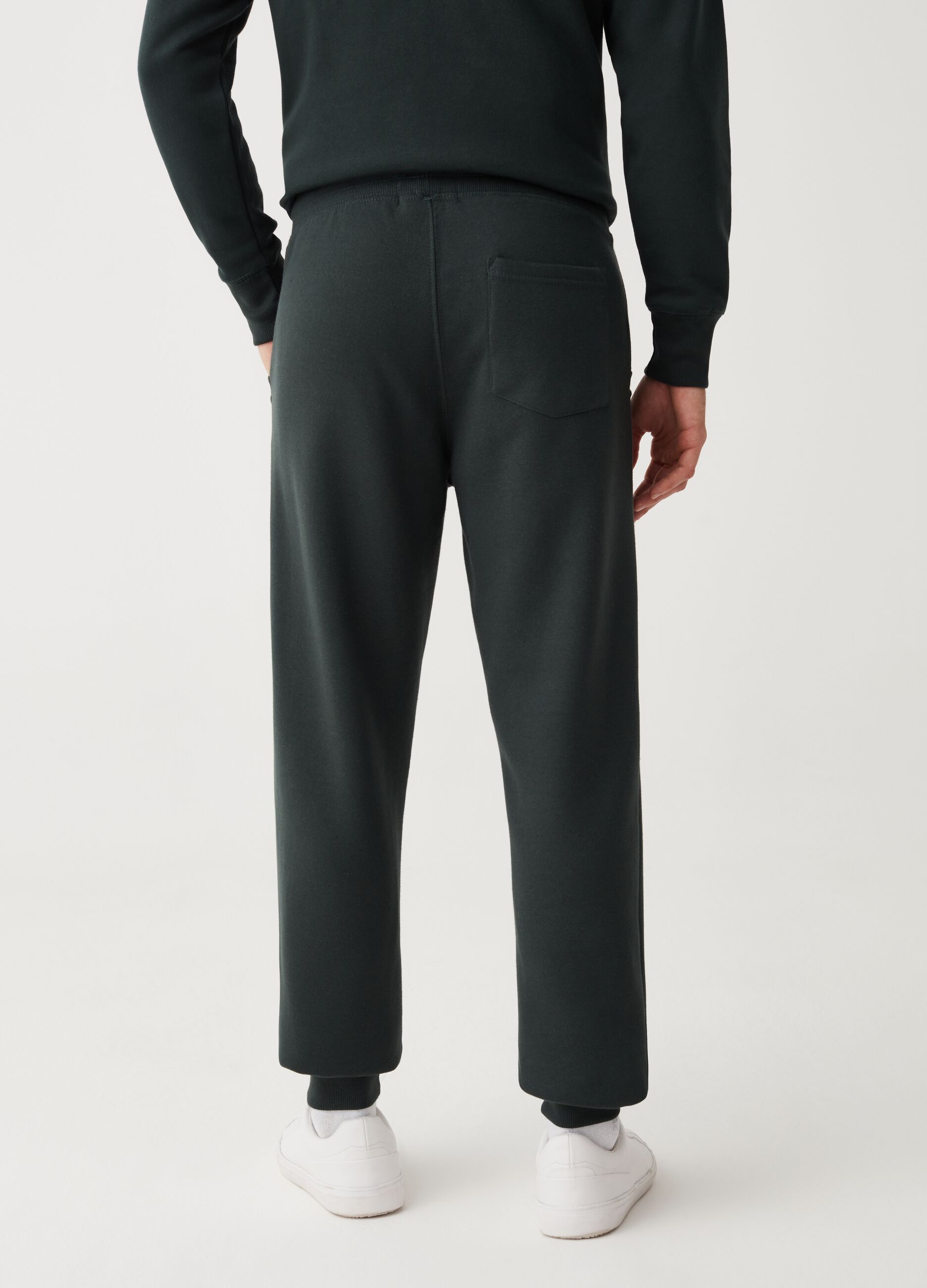 Fleece joggers with drawstring