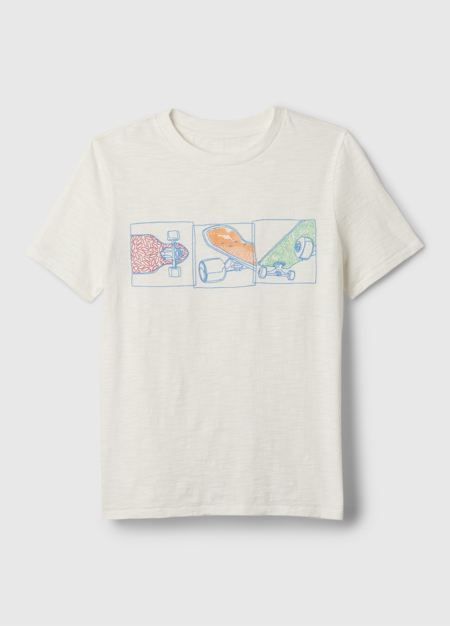 Cotton T-shirt with embroidery