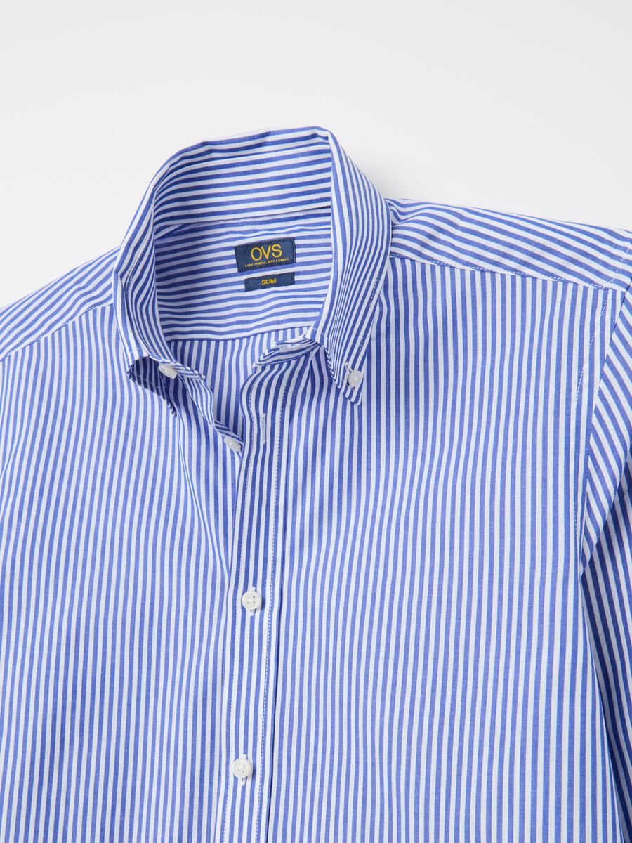 Slim-fit striped shirt with button-down collar_5