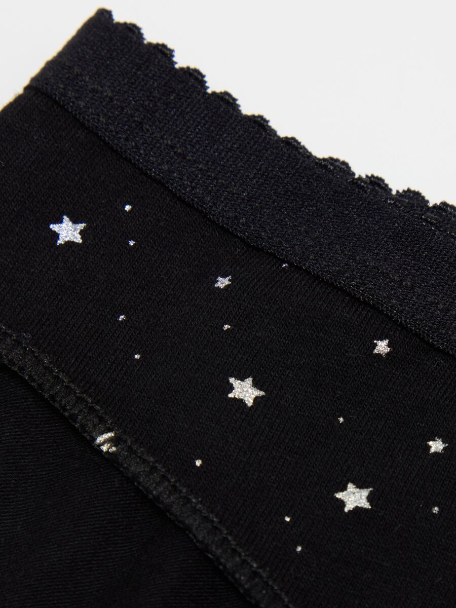 Organic cotton briefs with stars print_3