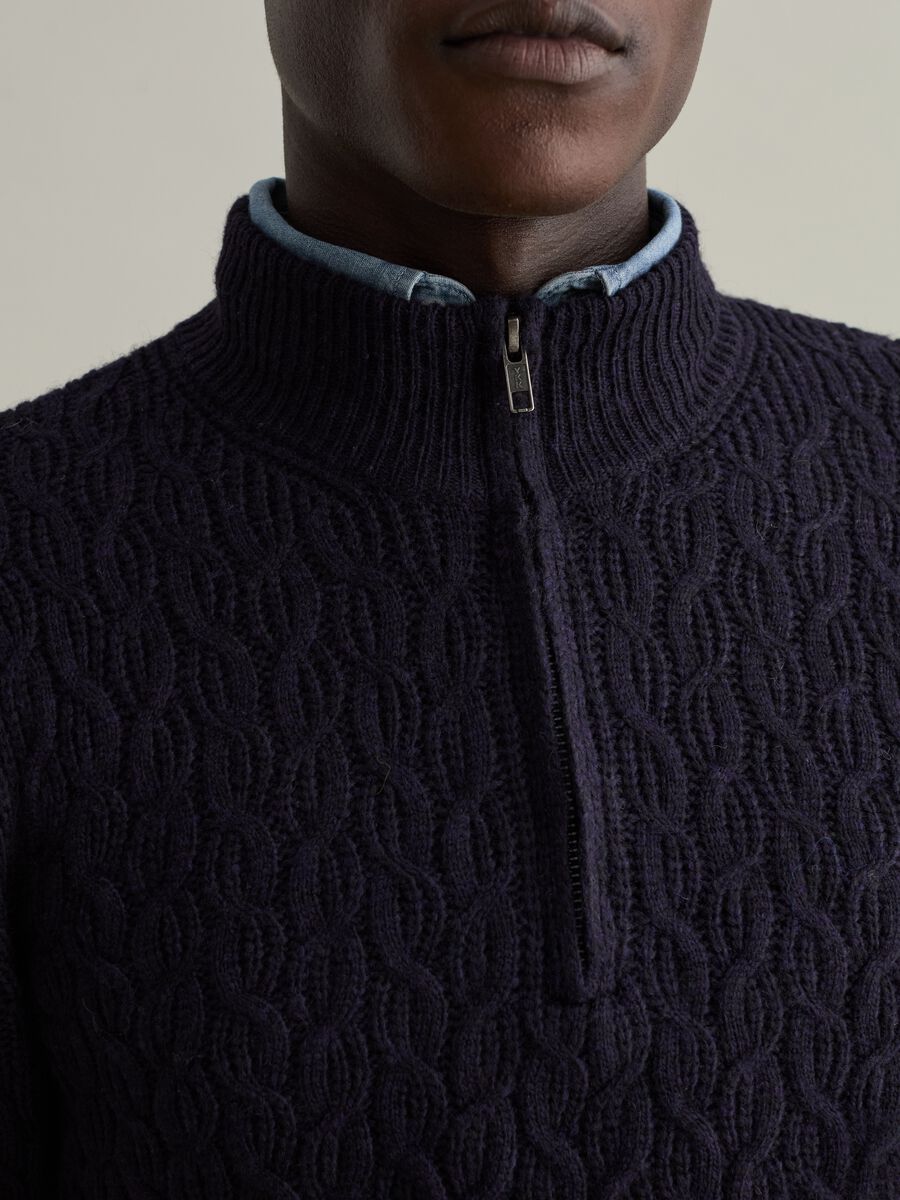 Half-zip cable-knit pullover_2