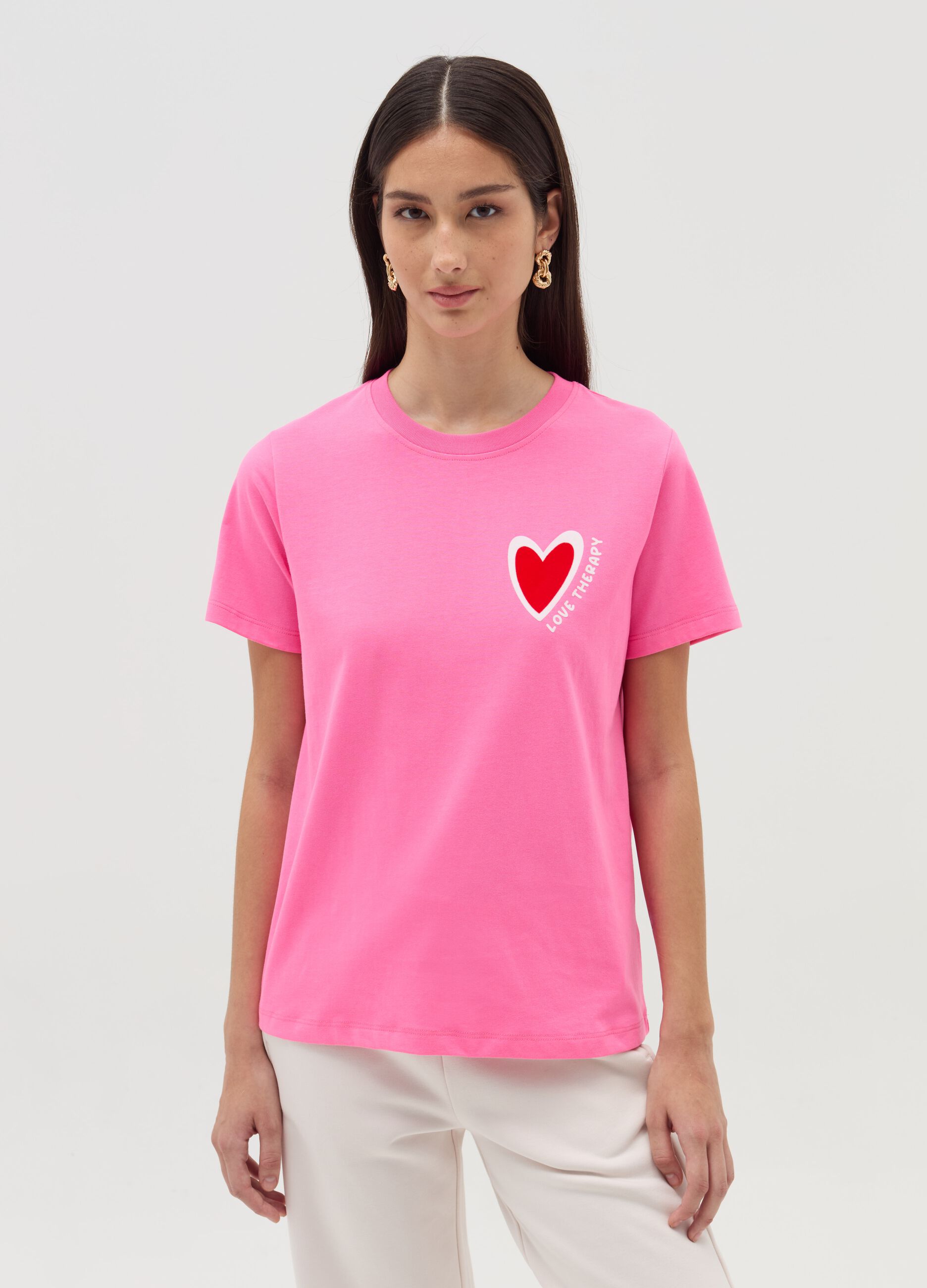 T-shirt with heart print