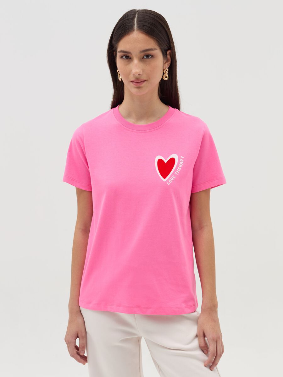 T-shirt with heart print_0