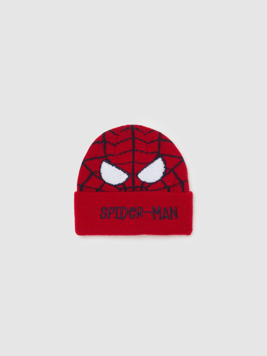 Berretto in maglia con disegno Spider-Man_0