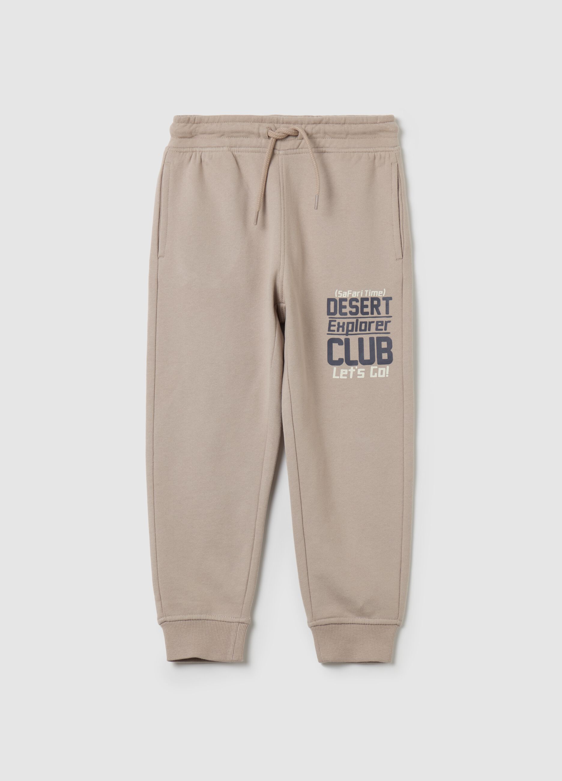 Joggers in felpa con coulisse e stampa lettering