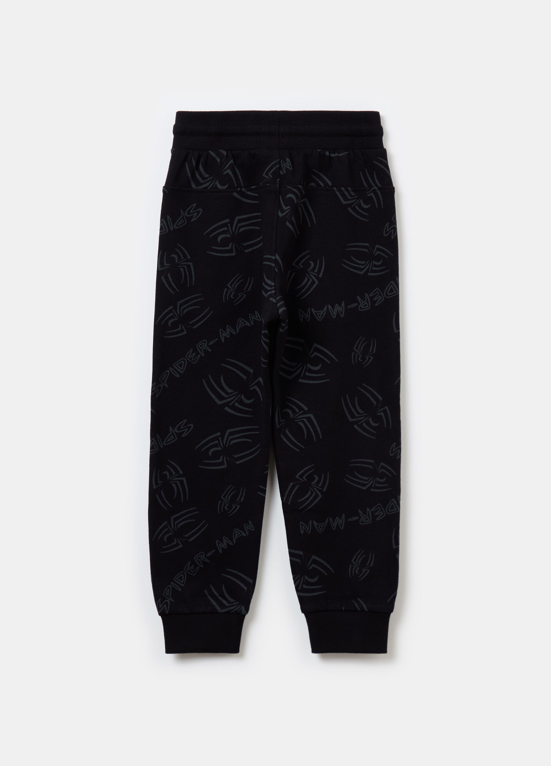 Joggers with Spider-Man print and drawstring