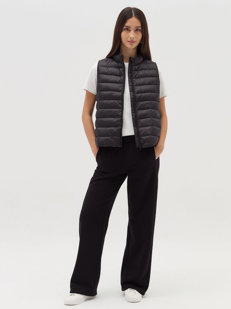 Ultralight gilet with high neck_0