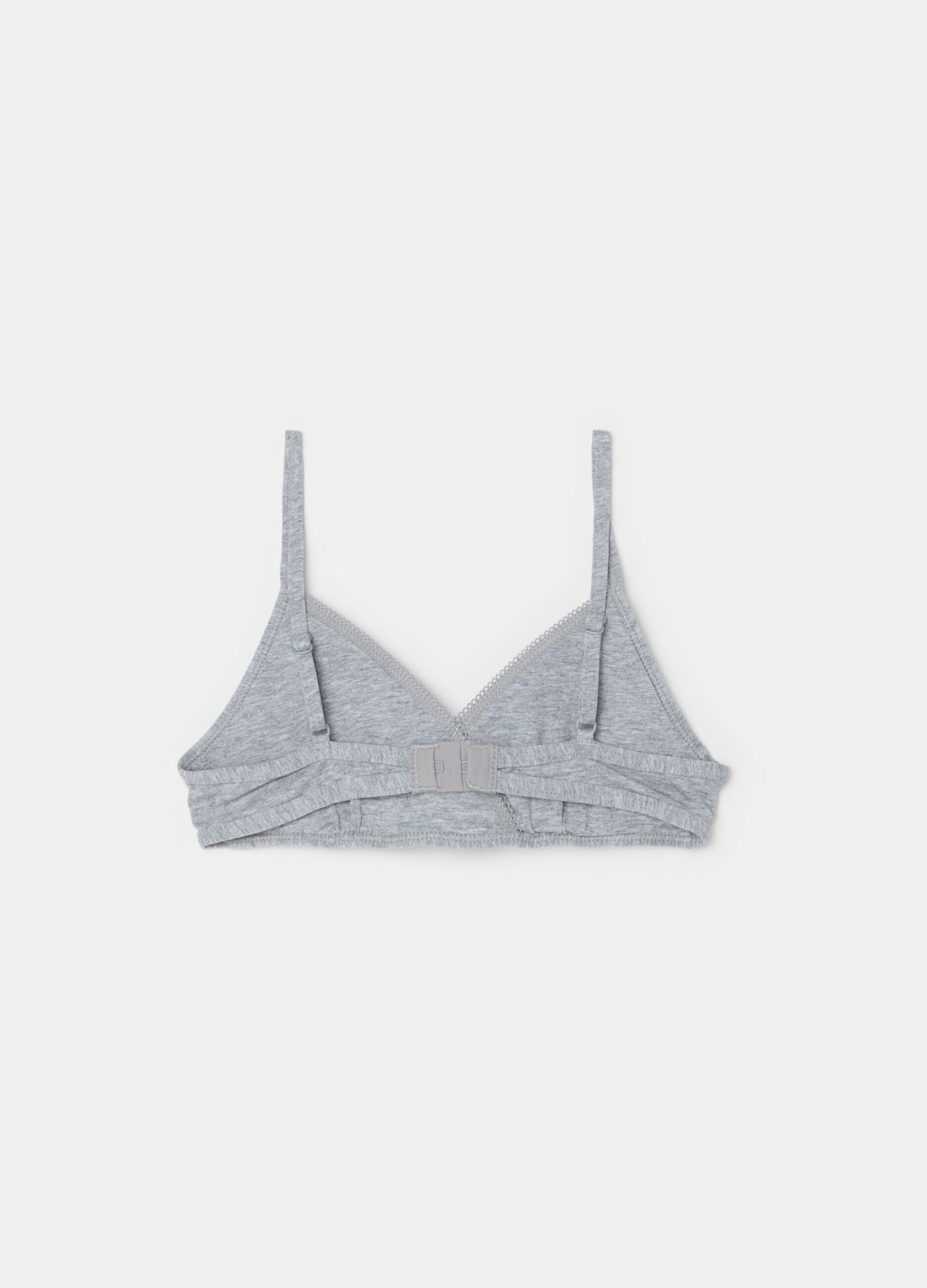 Semi-padded triangular bra