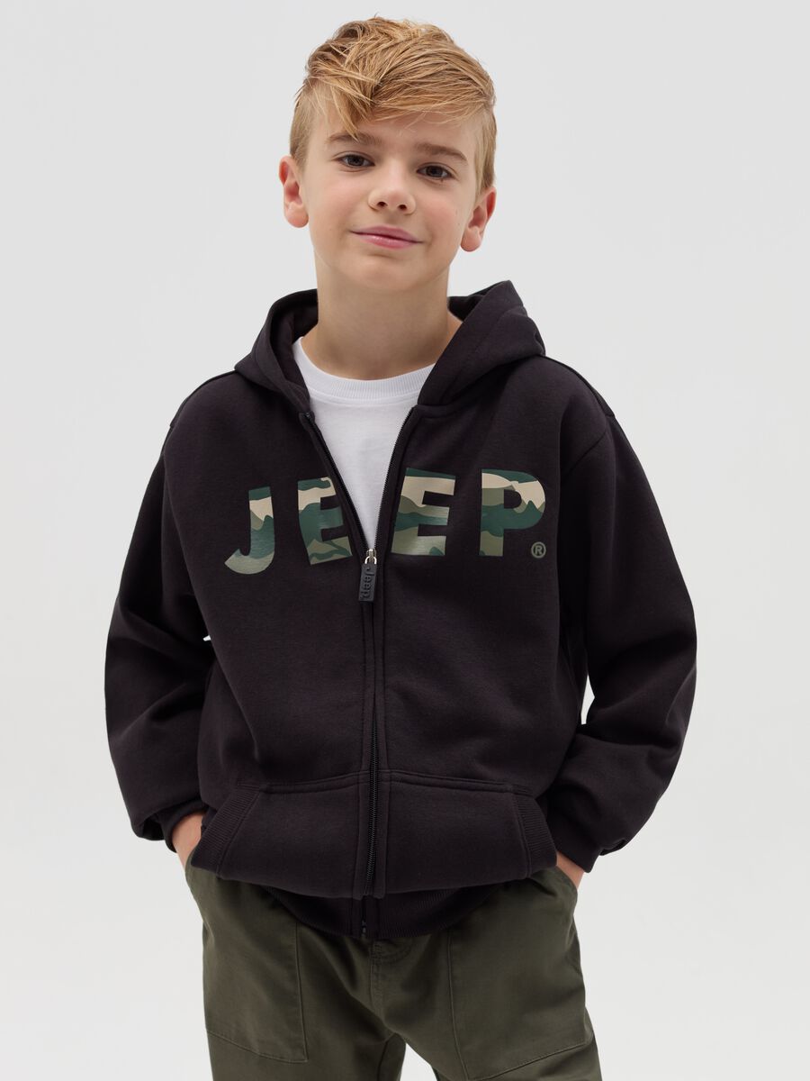 Full-zip con cappuccio e stampa Jeep®_0