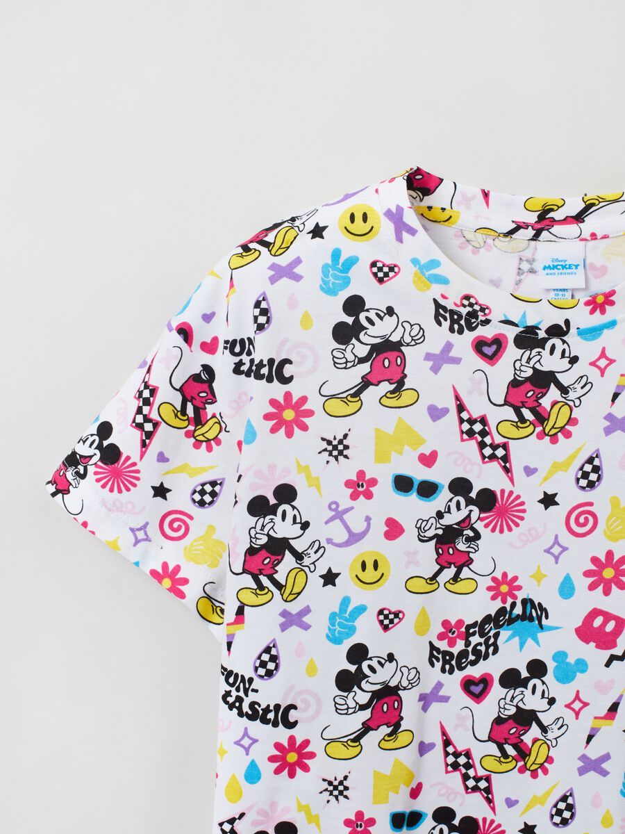 Crop T-shirt with all-over Disney print_2