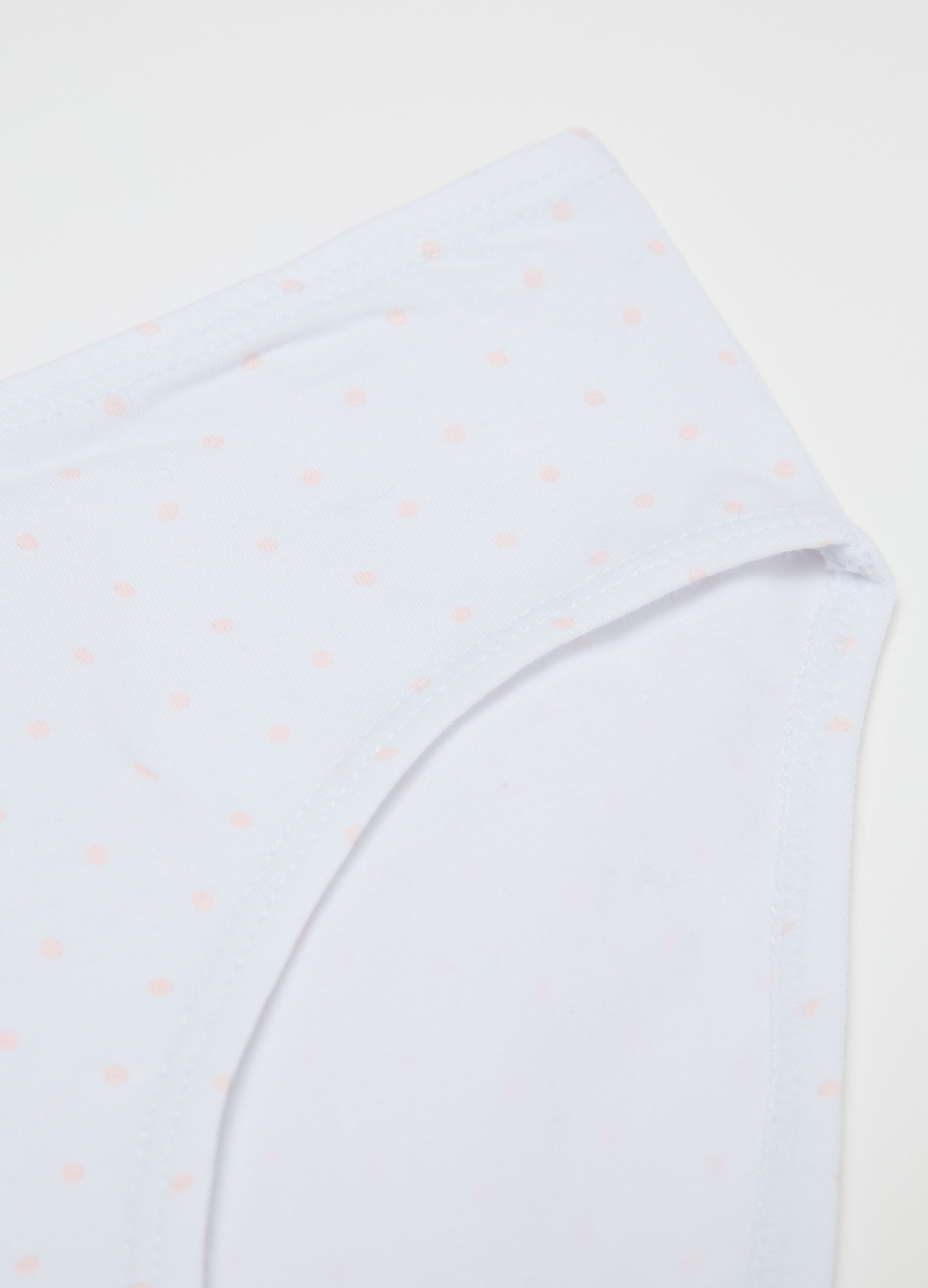 Organic cotton briefs with polka dot pattern