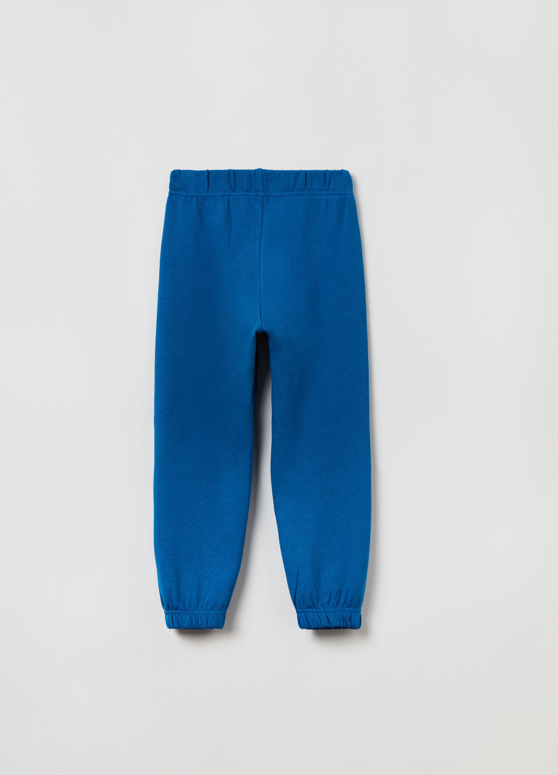 Fleece joggers with elasticated edging