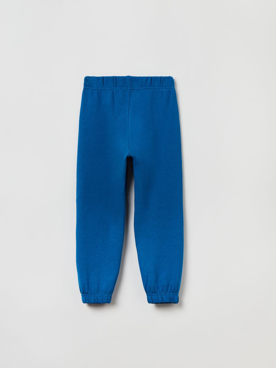 Fleece joggers with elasticated edging_1