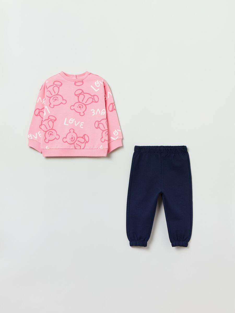 Cotton jogging set with print_0