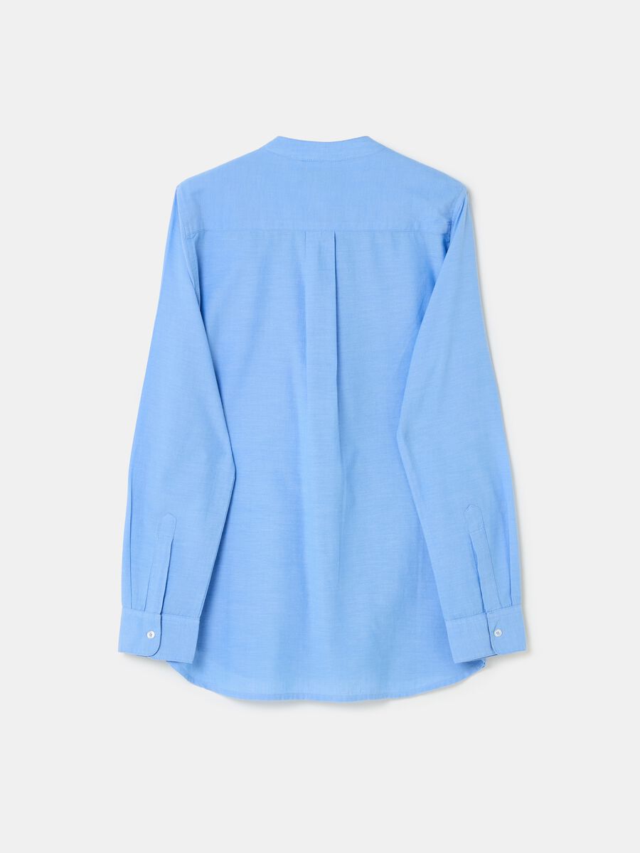 Chambray shirt with pleated detail_4