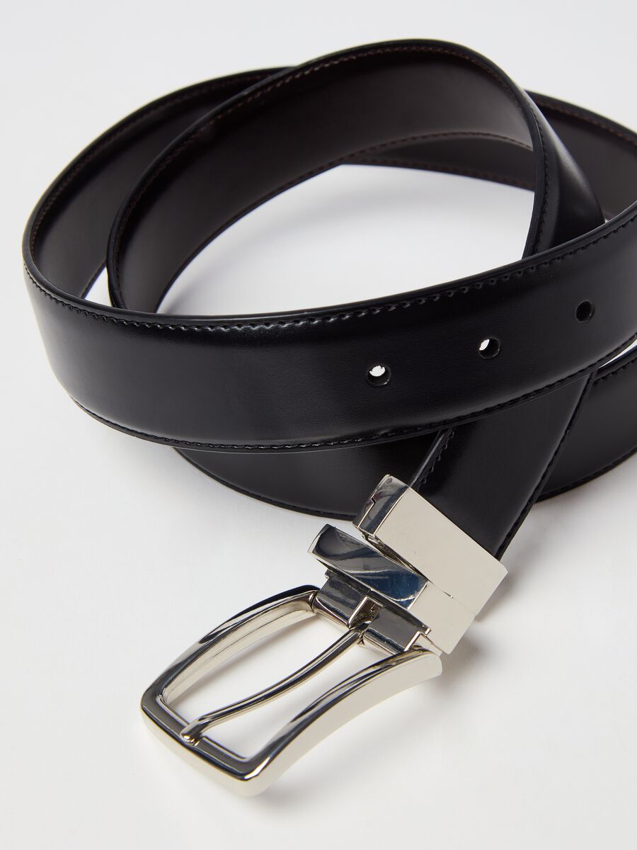 Double-sided belt in leather_0