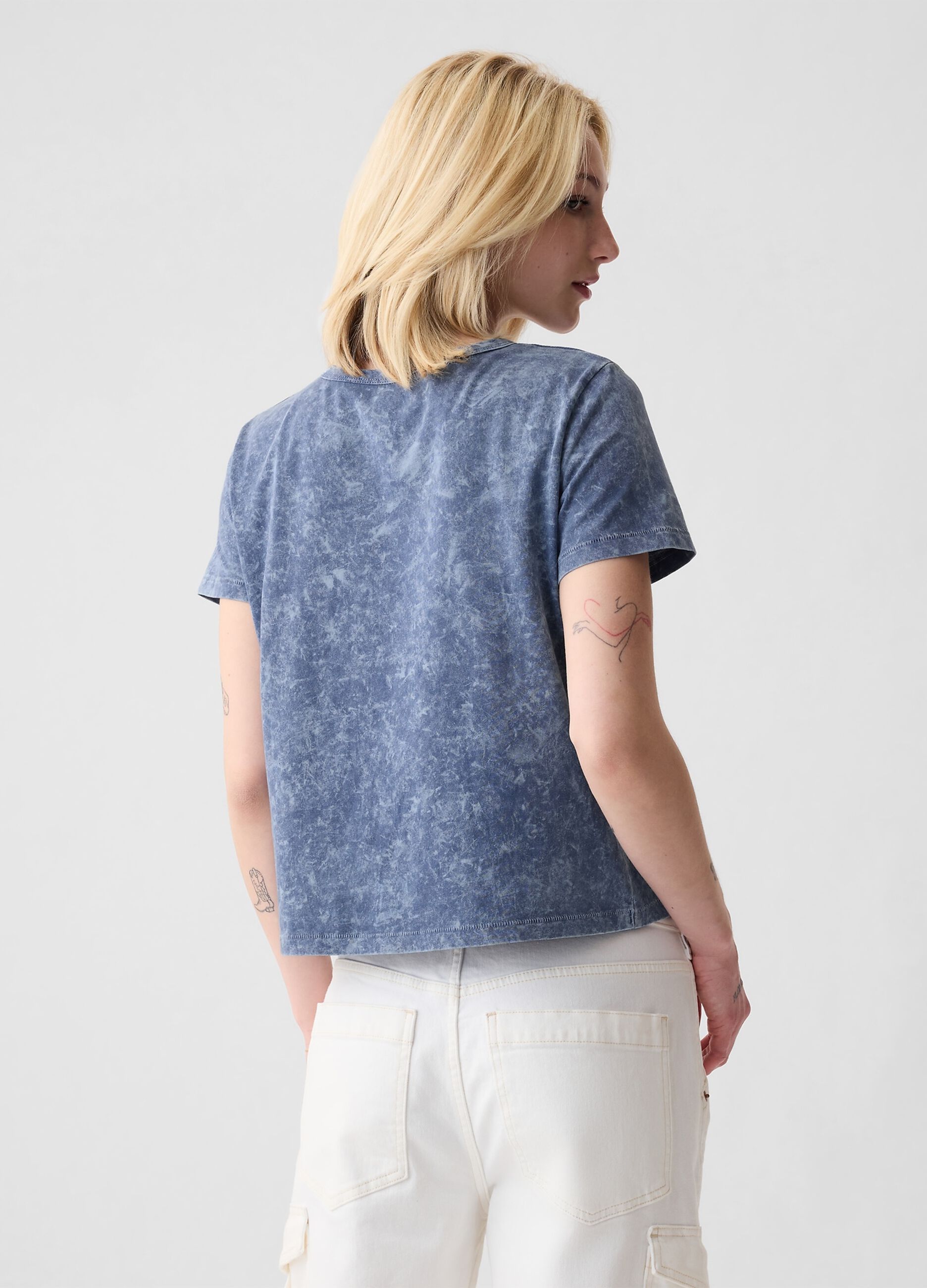 Organic cotton T-shirt with round neck