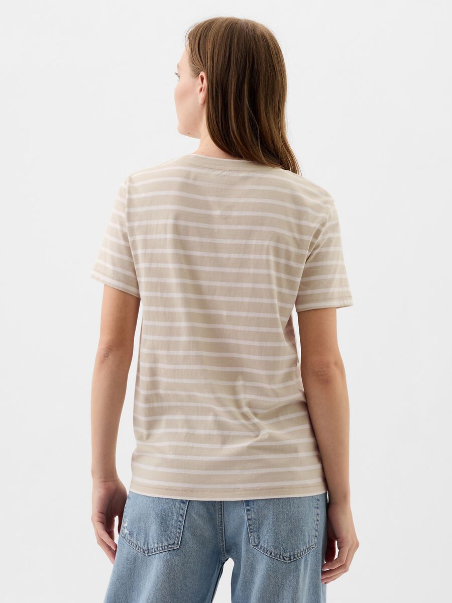 Striped T-shirt with logo print_2