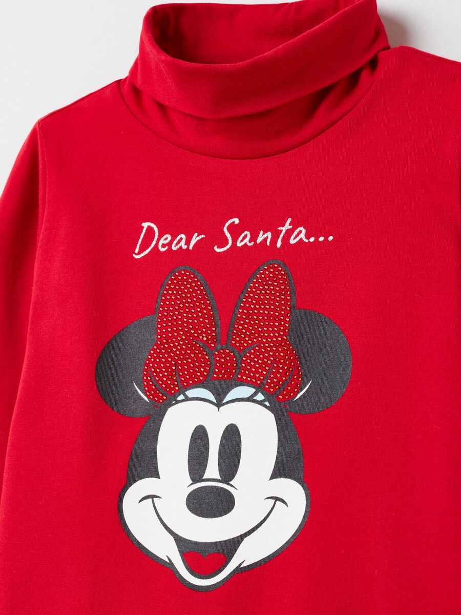 Turtle-neck t-shirt with Minnie print_2