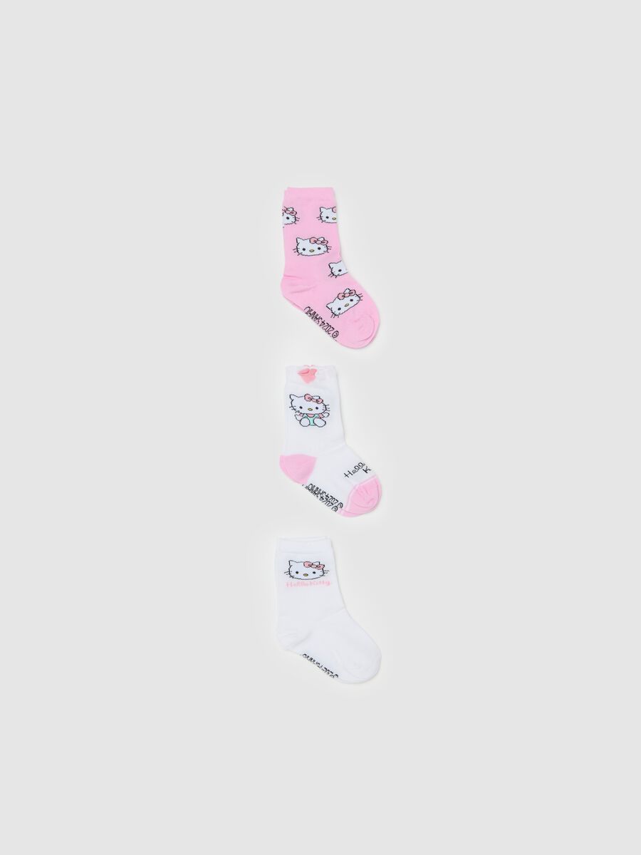 Three-pair pack stretch socks with Hello Kitty design_0