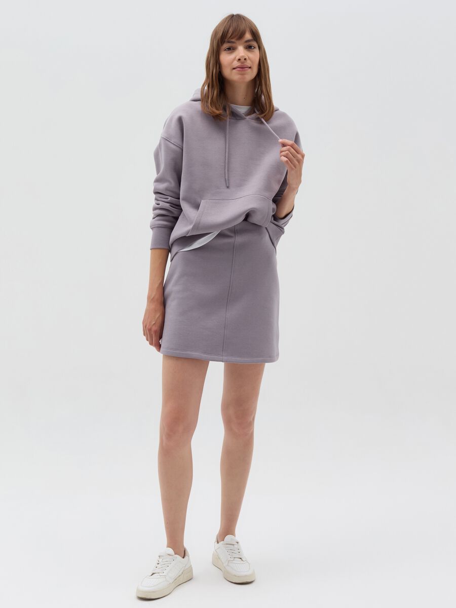 Essential high-rise miniskirt in fleece_0