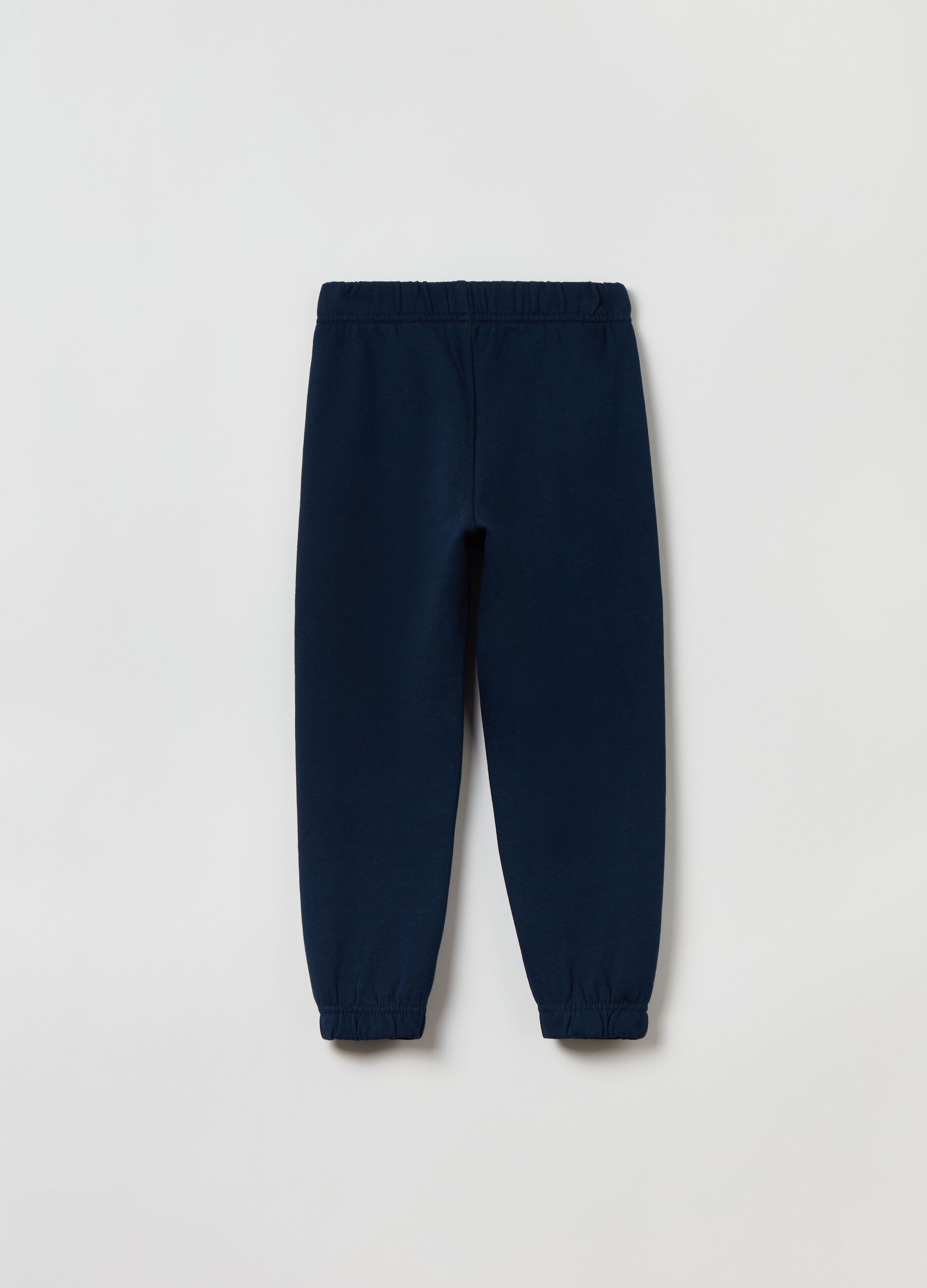 Fleece joggers with elasticated edging