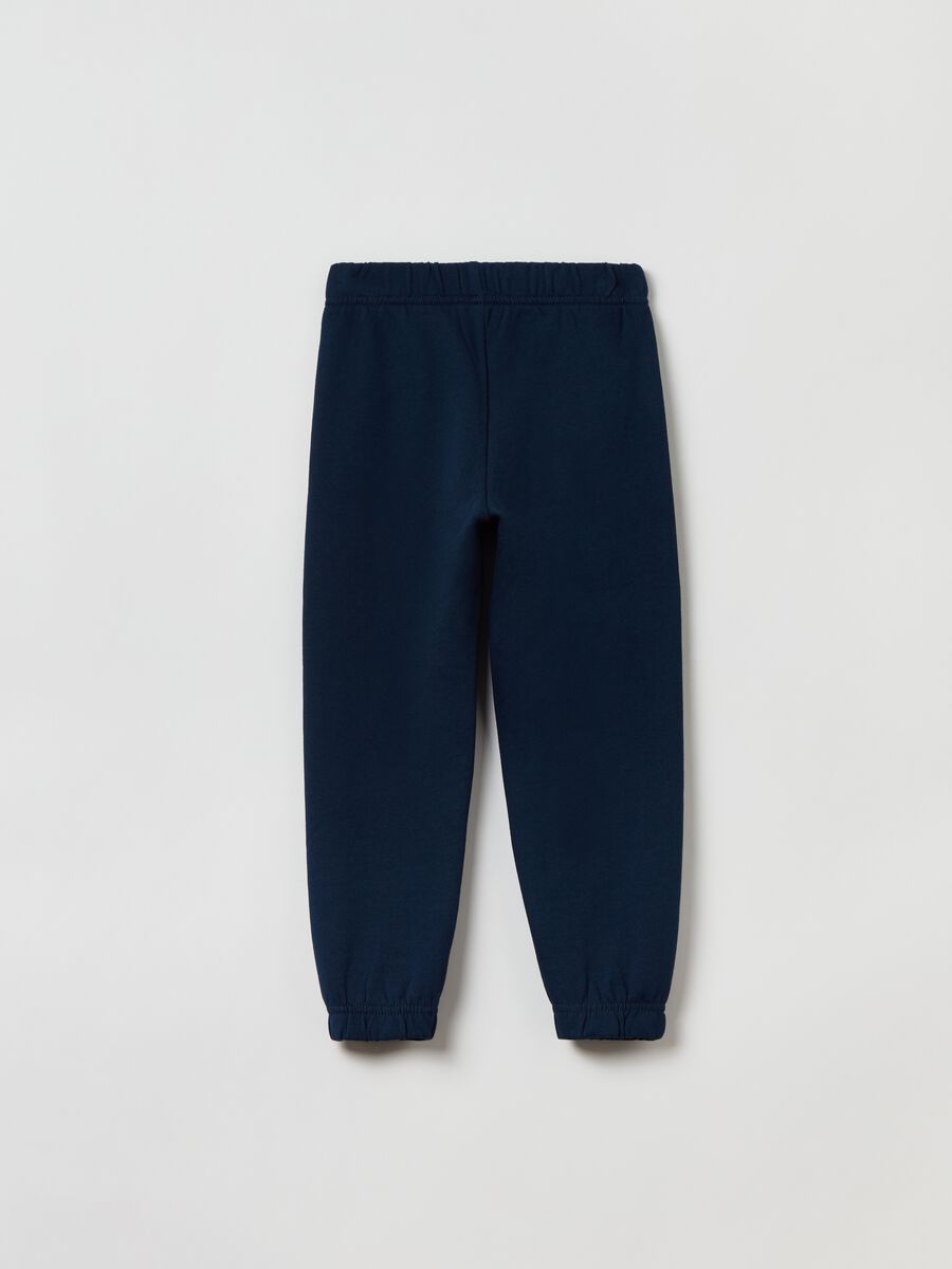 Fleece joggers with elasticated edging_1