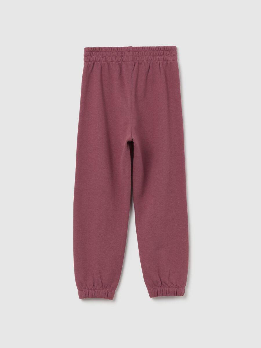 Fleece joggers with elasticated edging_1