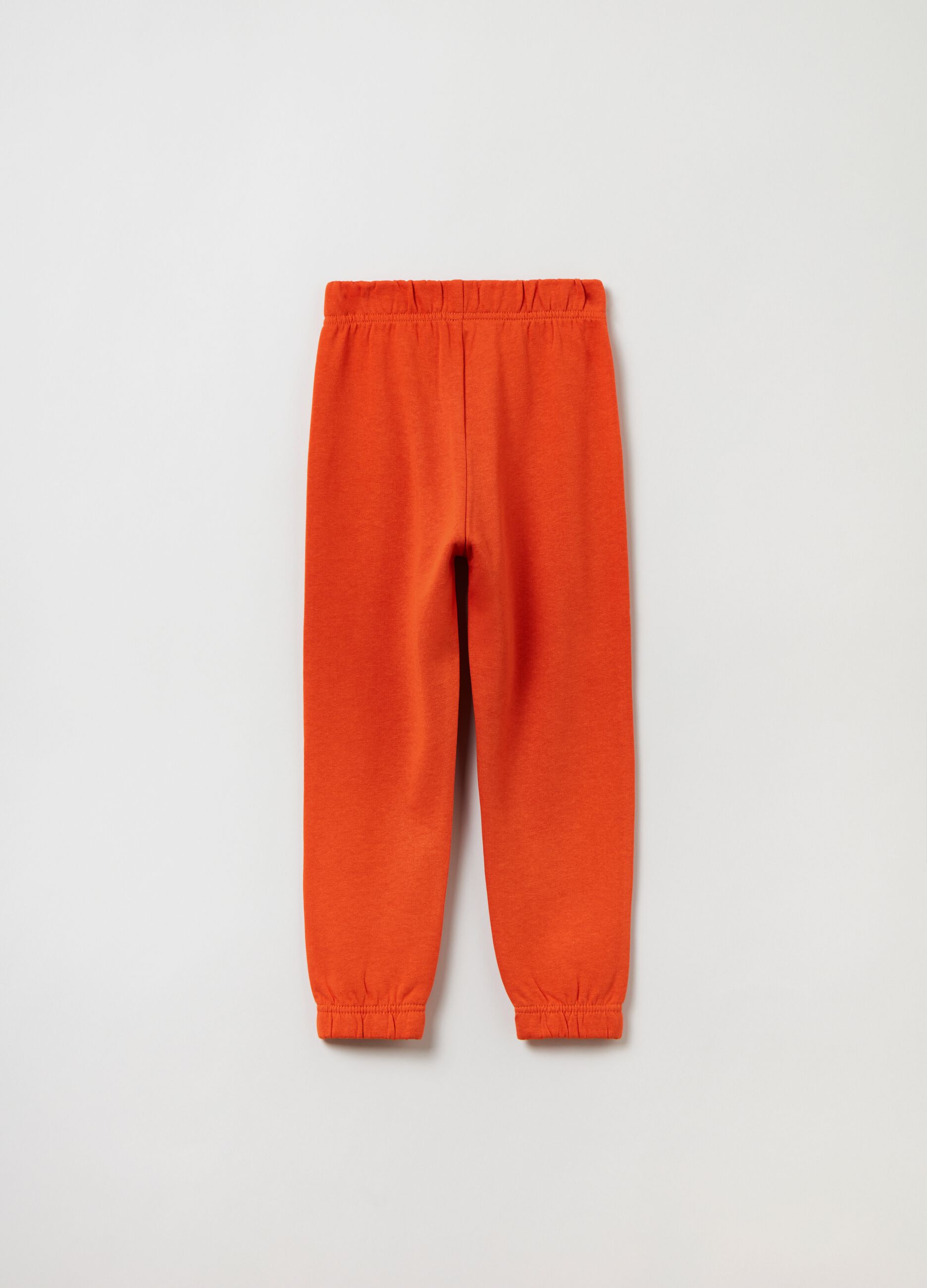 Fleece joggers with elasticated edging