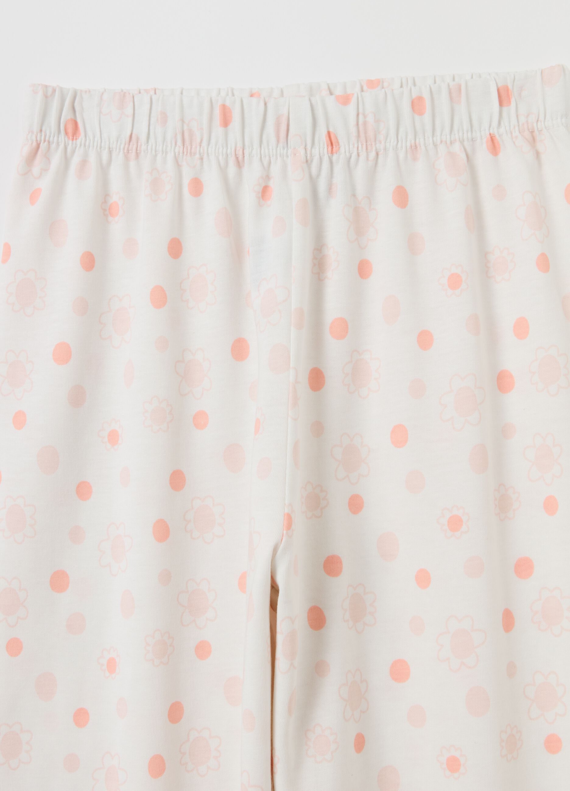 Long pyjamas with print in organic cotton