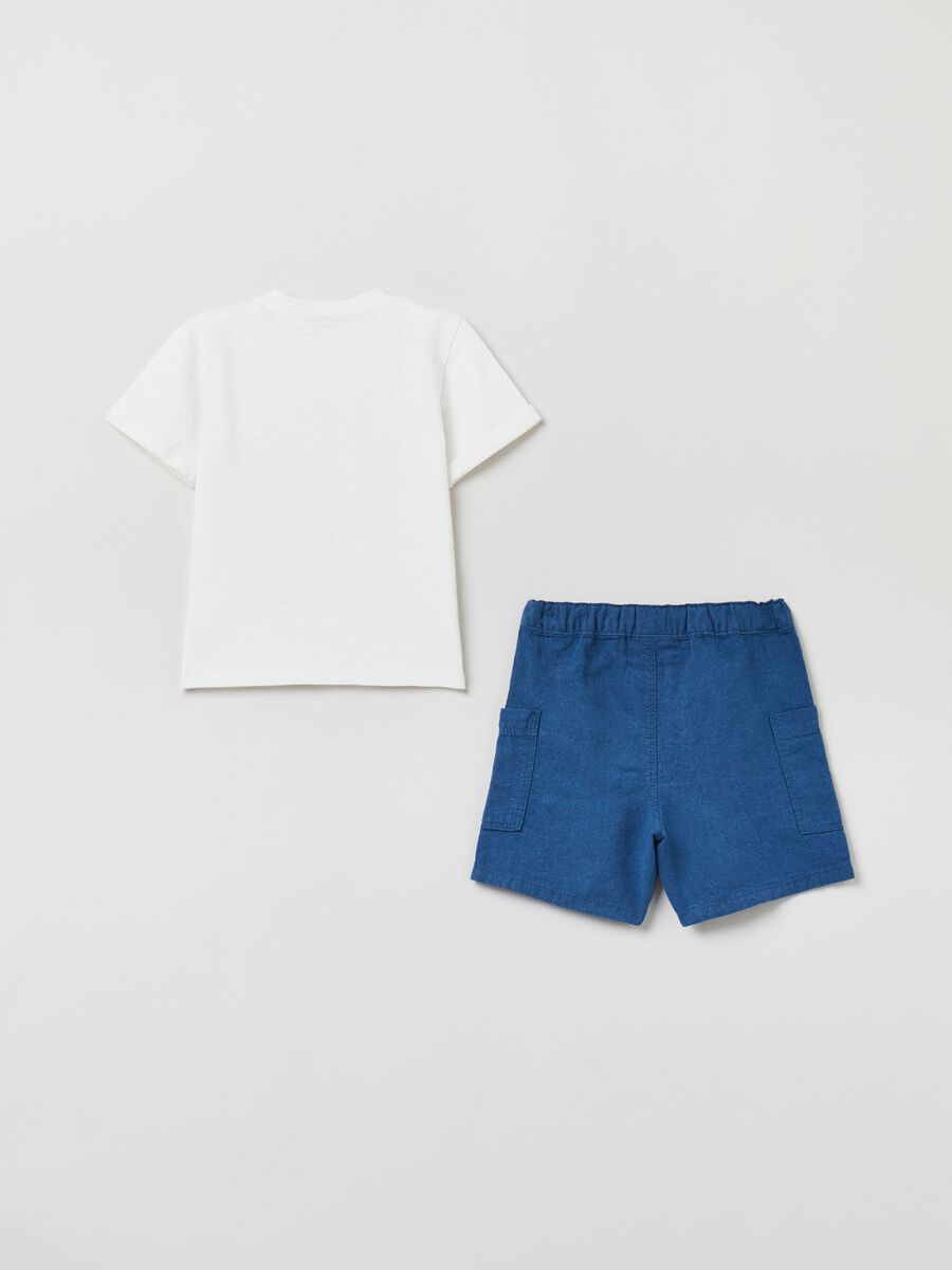 T-shirt and shorts set with embroidery_1