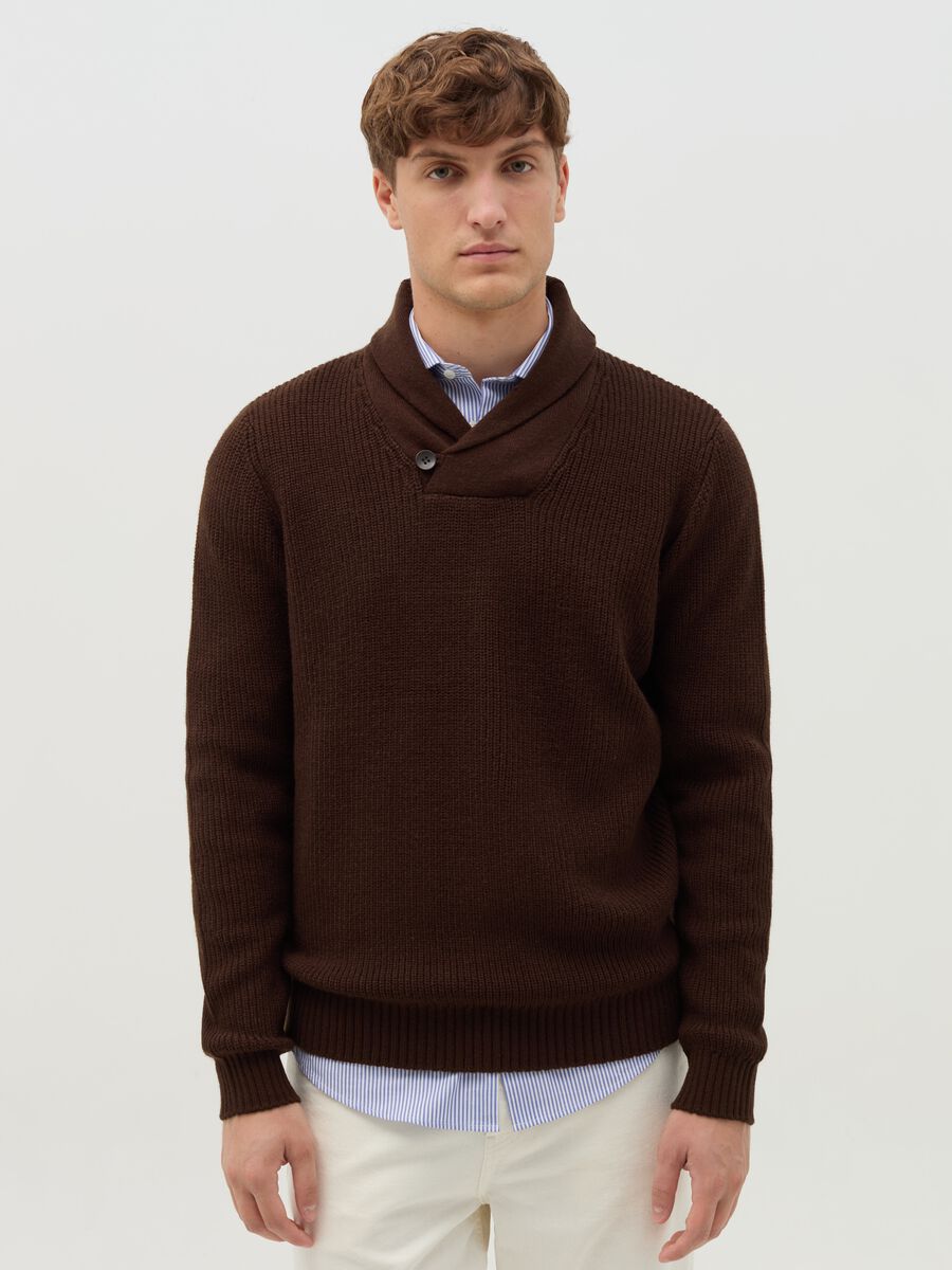 Pullover with shawl neck_1