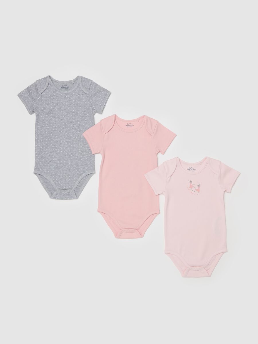 Three-pack bodysuits in organic cotton with print_0