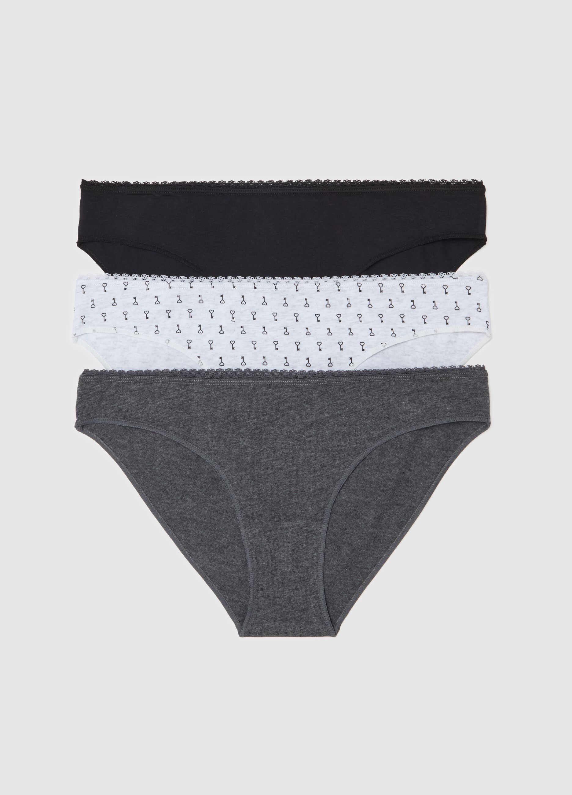 Three-pack briefs in stretch organic cotton