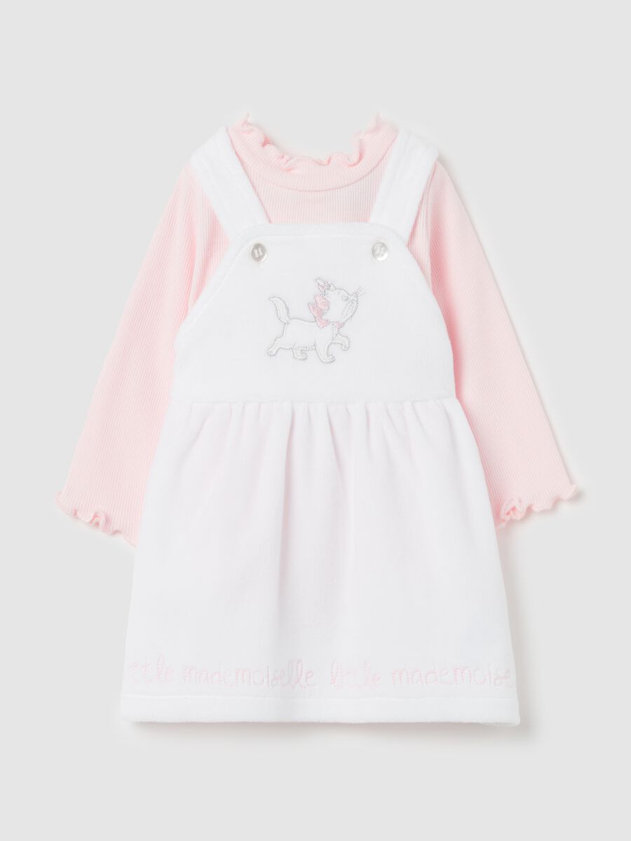 T-shirt and pinafore set with Marie embroidery_0