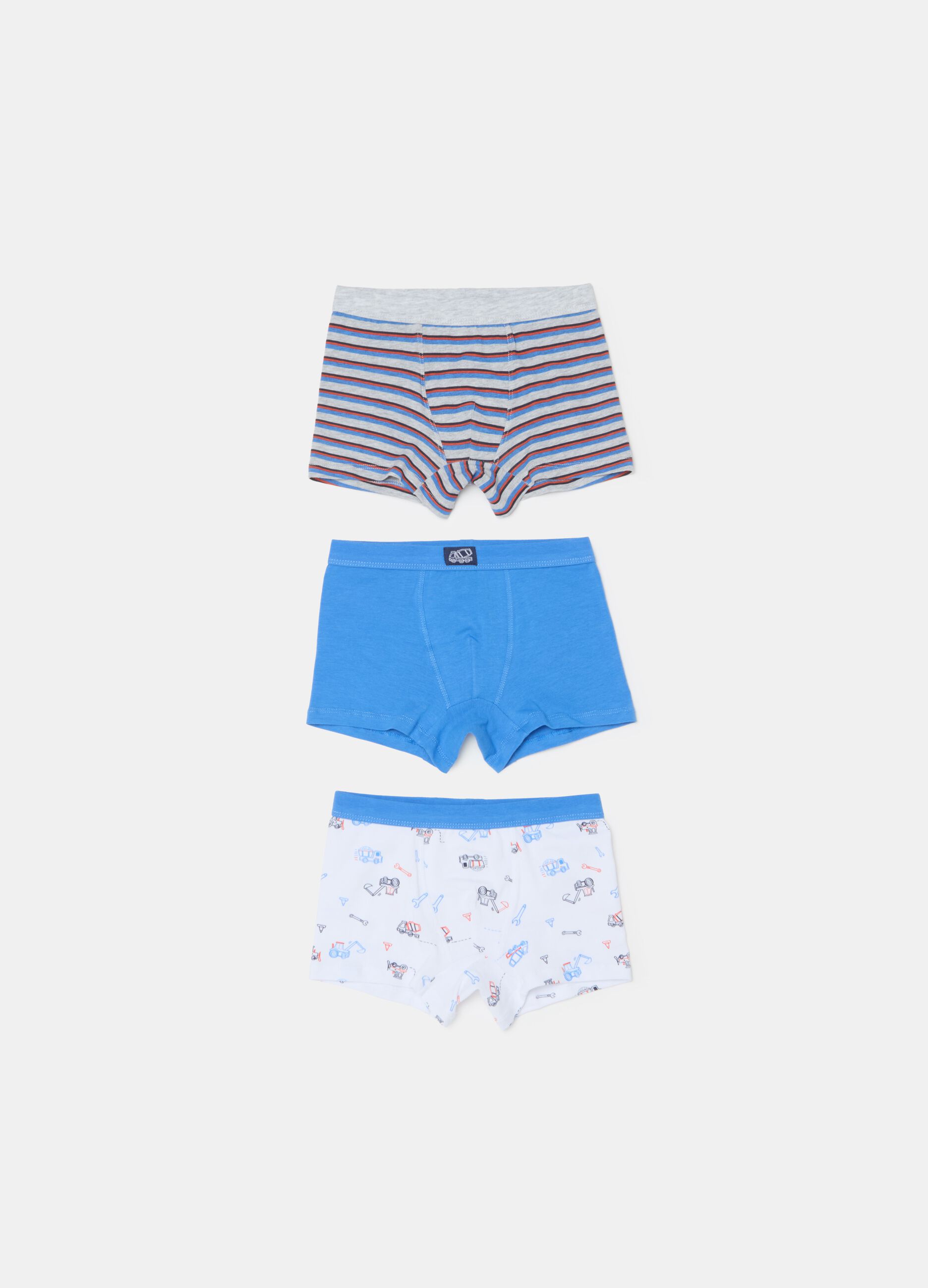 Three-pack organic cotton boxer shorts