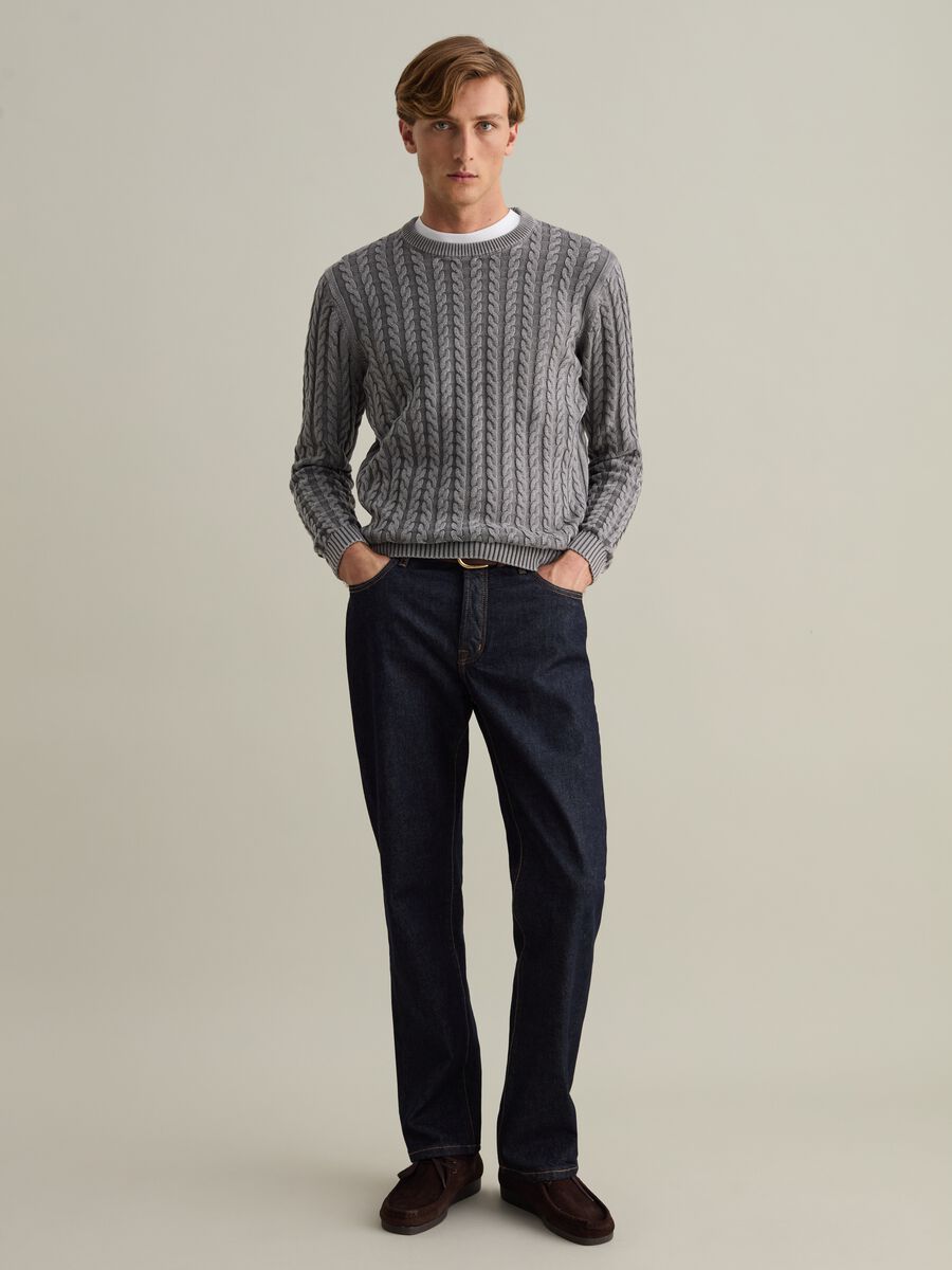 Cable-knit cotton pullover_0