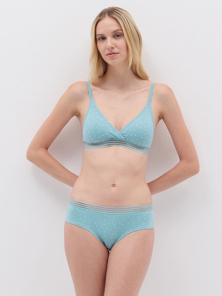 The Triangle soft bra with striped base_0