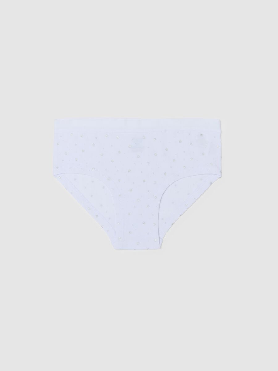 Organic cotton French knickers with glitter_0