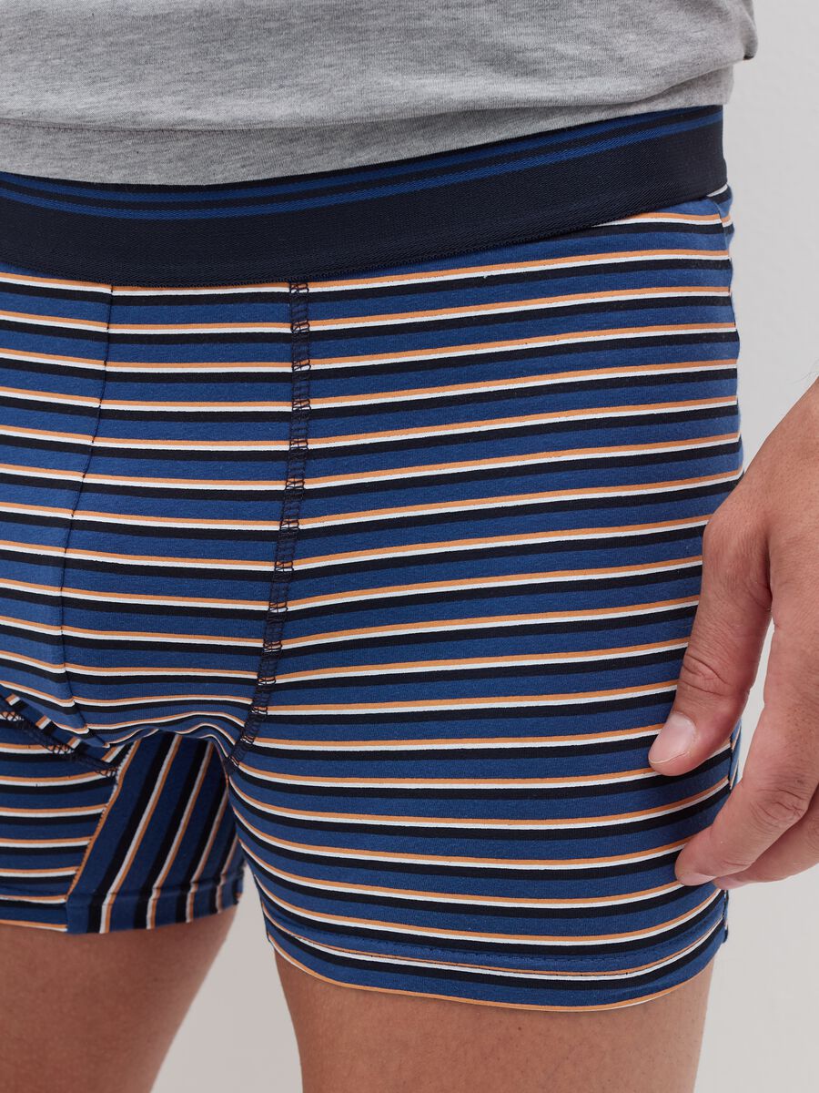 Three-pair pack midi boxer shorts with striped edging_2