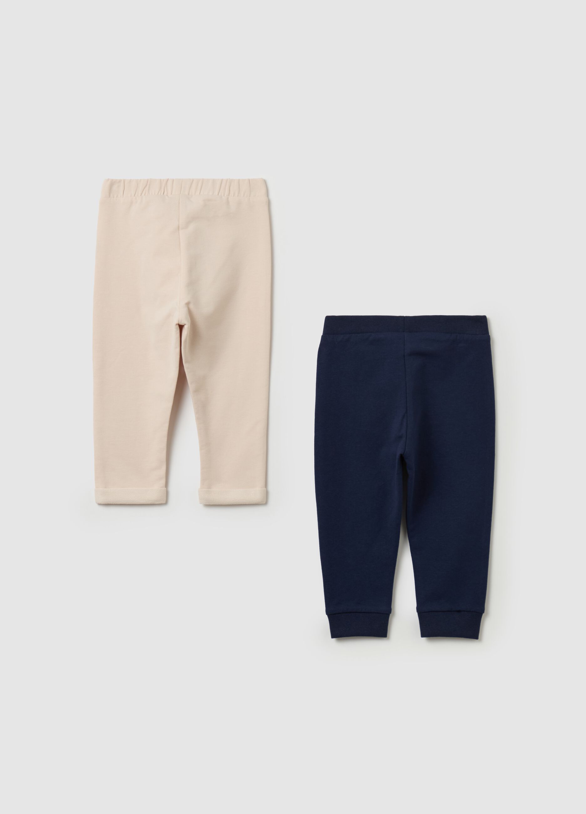 Two-pack stretch cotton joggers