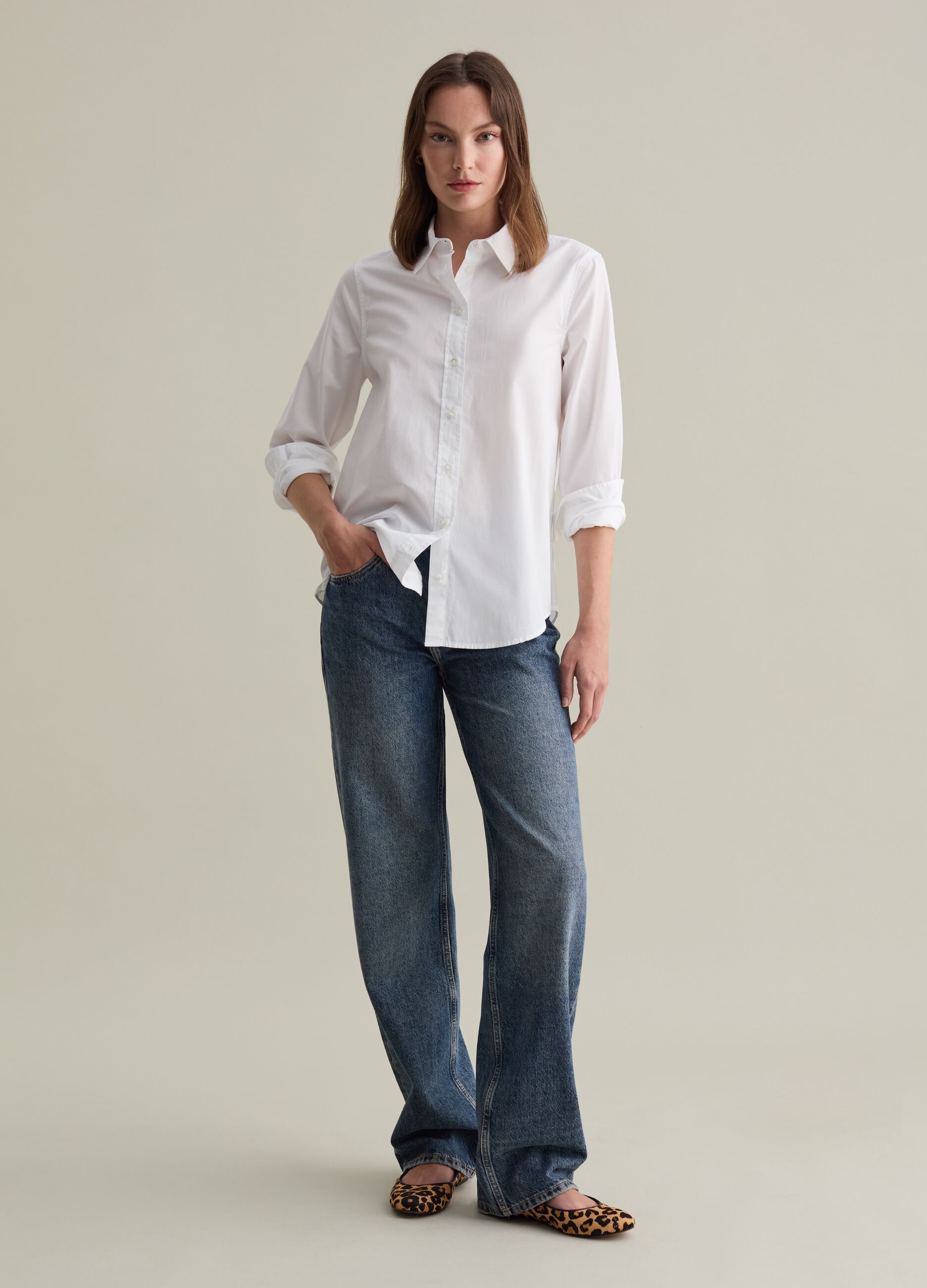 Cotton poplin shirt