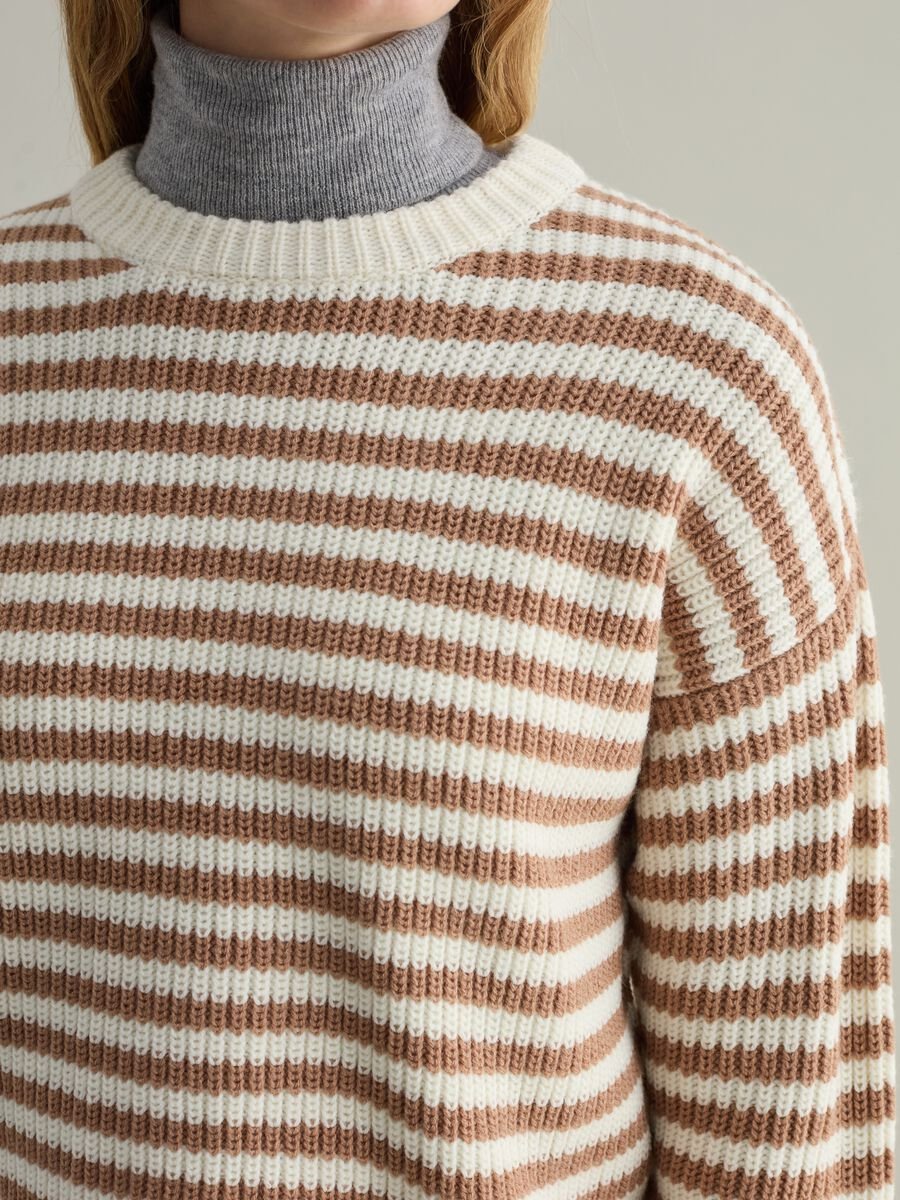 Ribbed pullover with striped pattern_2