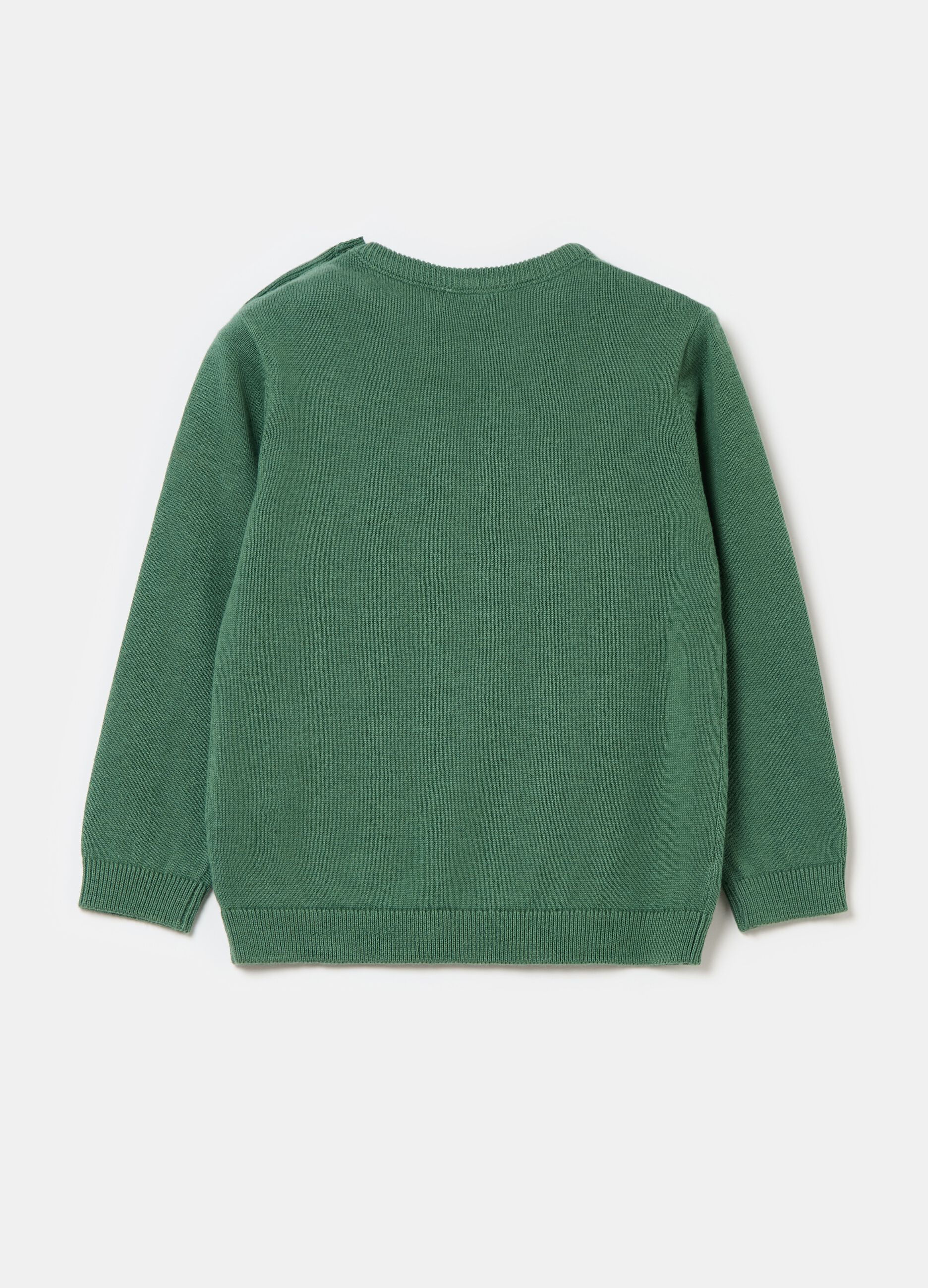 Solid colour 100% cotton knit pullover