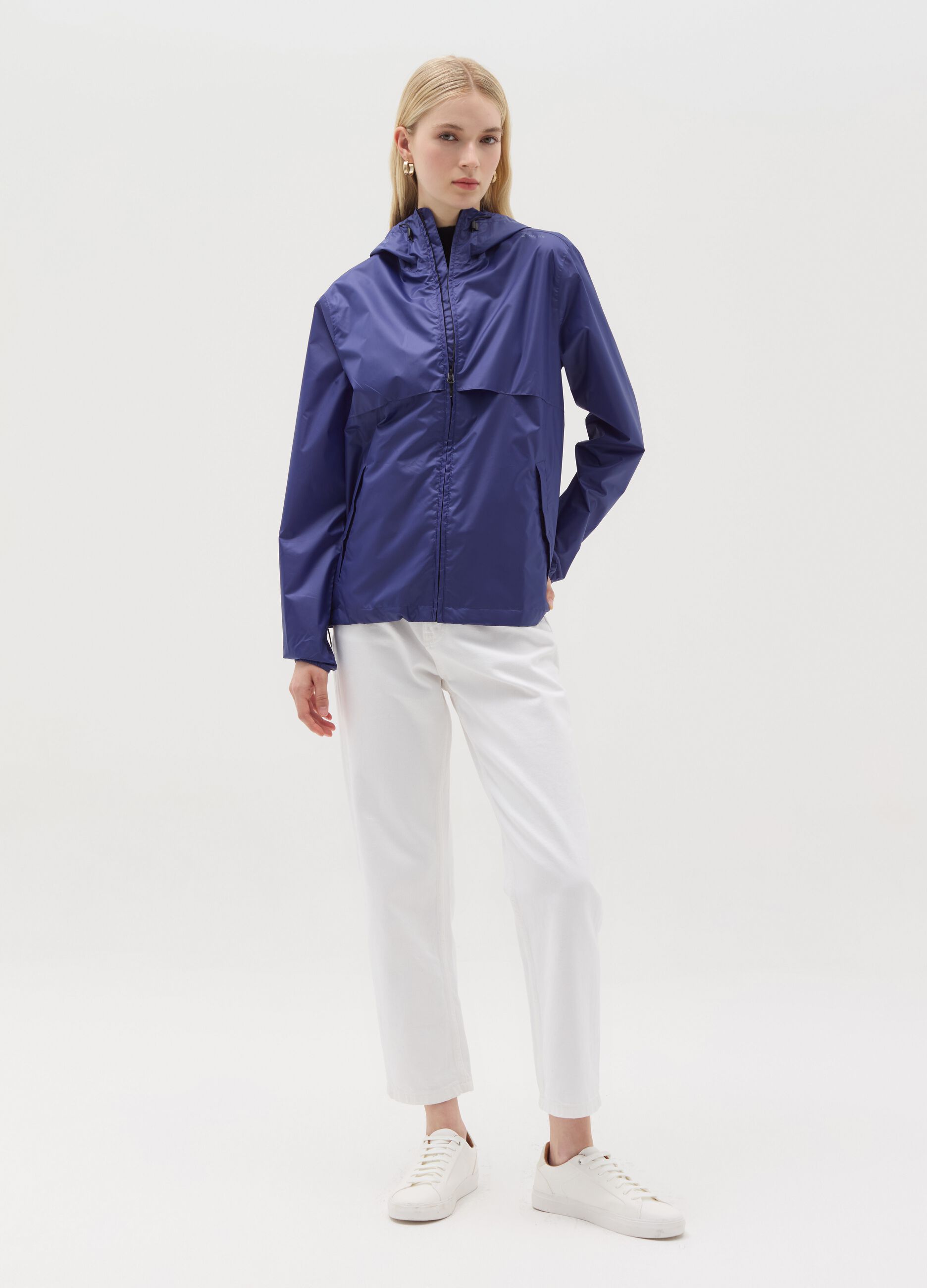 Full-zip waterproof jacket