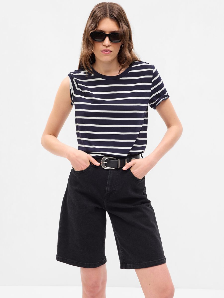 Organic cotton T-shirt with stripes_0