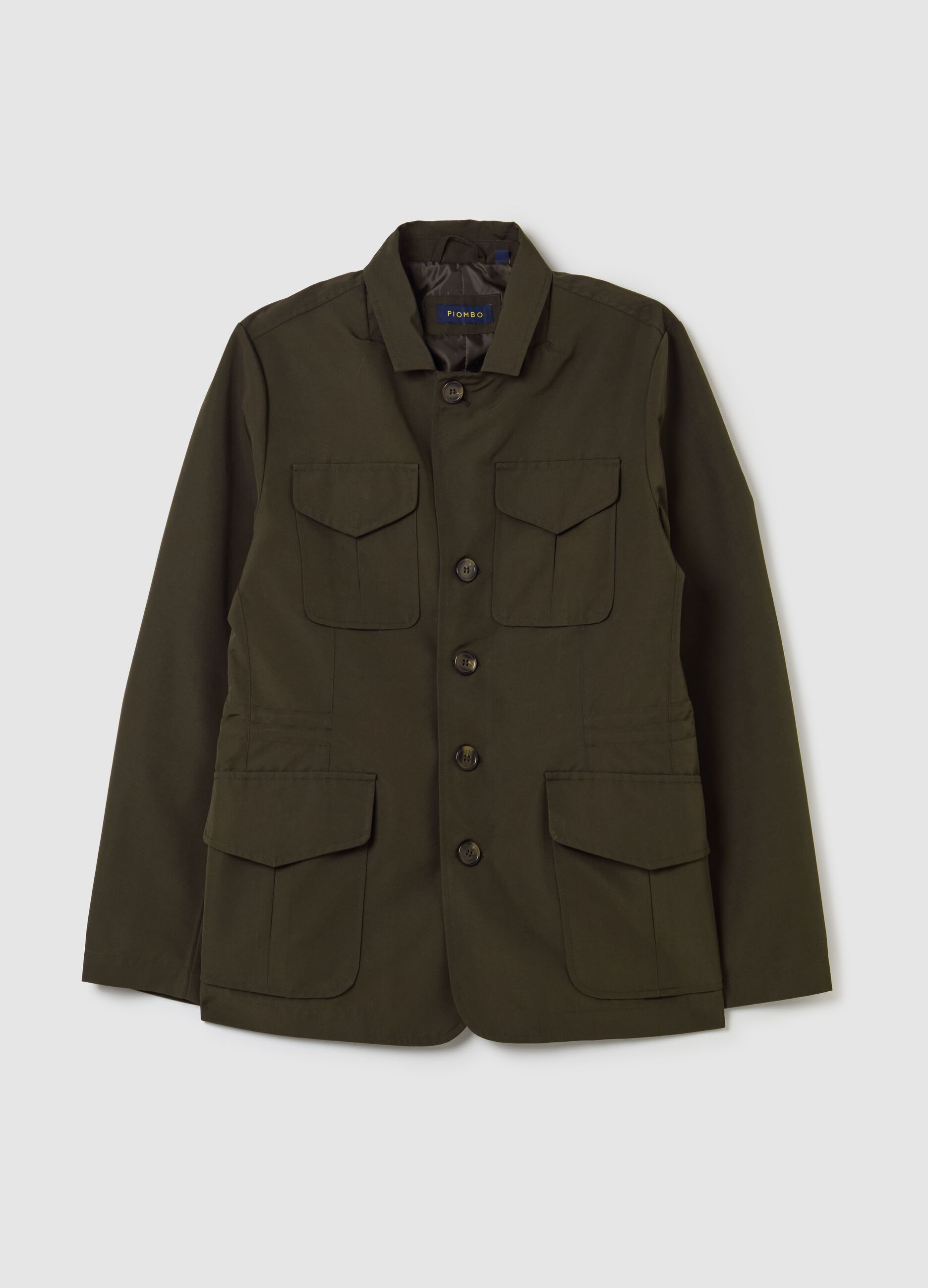 Safari jacket with collar